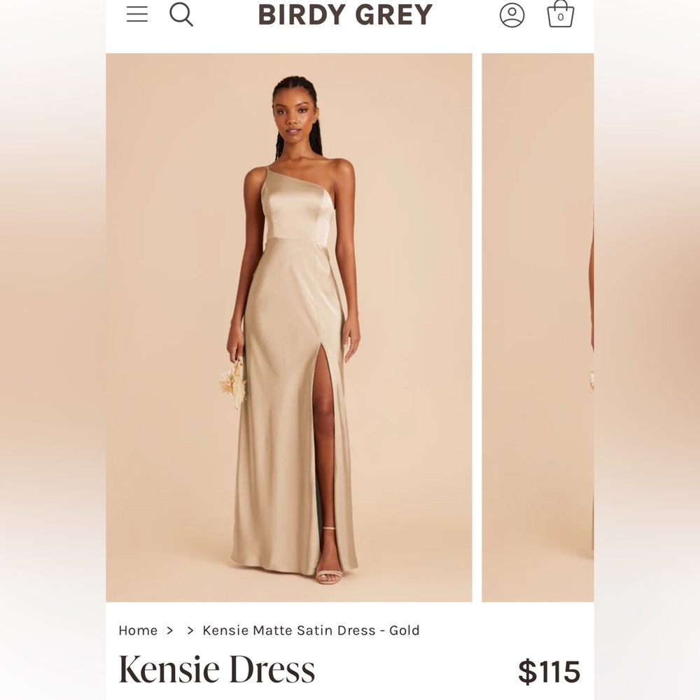 Gold Birdy Grey Bridesmaid Dress